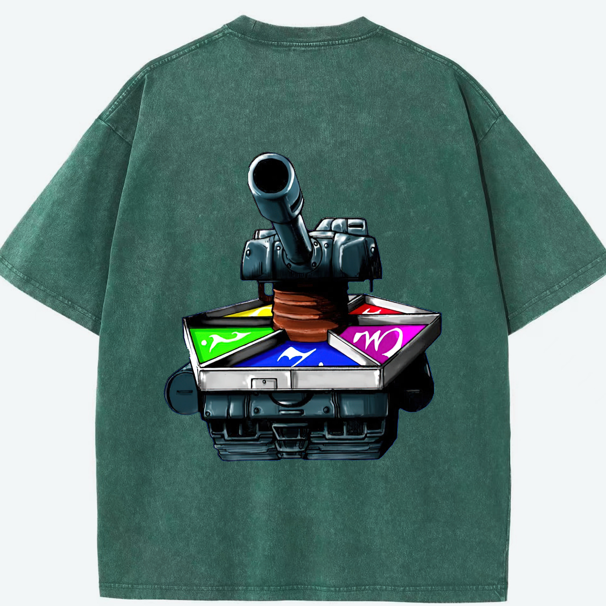 （画像用） 遊☆戯☆王 Yu-Gi-Oh! 綿100% ヴィンテージ風 半袖Tシャツ（背面プリント）